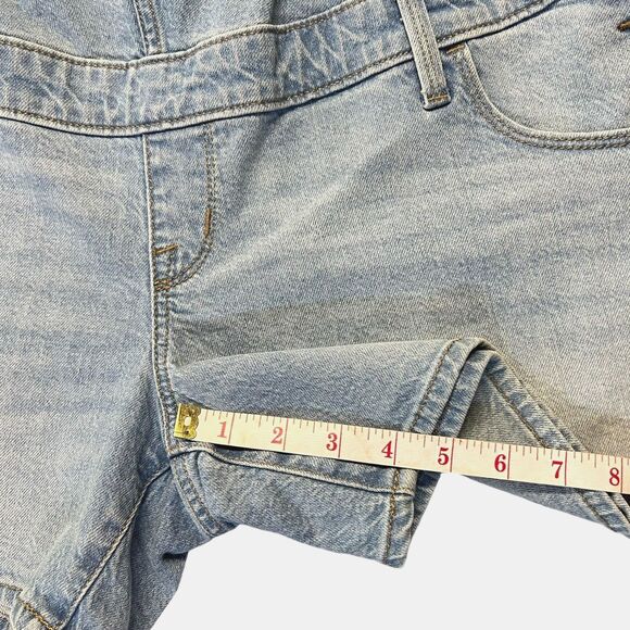 New Isabel Maternity Denim Shortalls Size 6 Romper Shorts Jumpsuit Jeans NWT - Picture 14 of 16